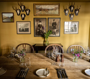 Private dining room at the George and Dragon pub in Cumbria